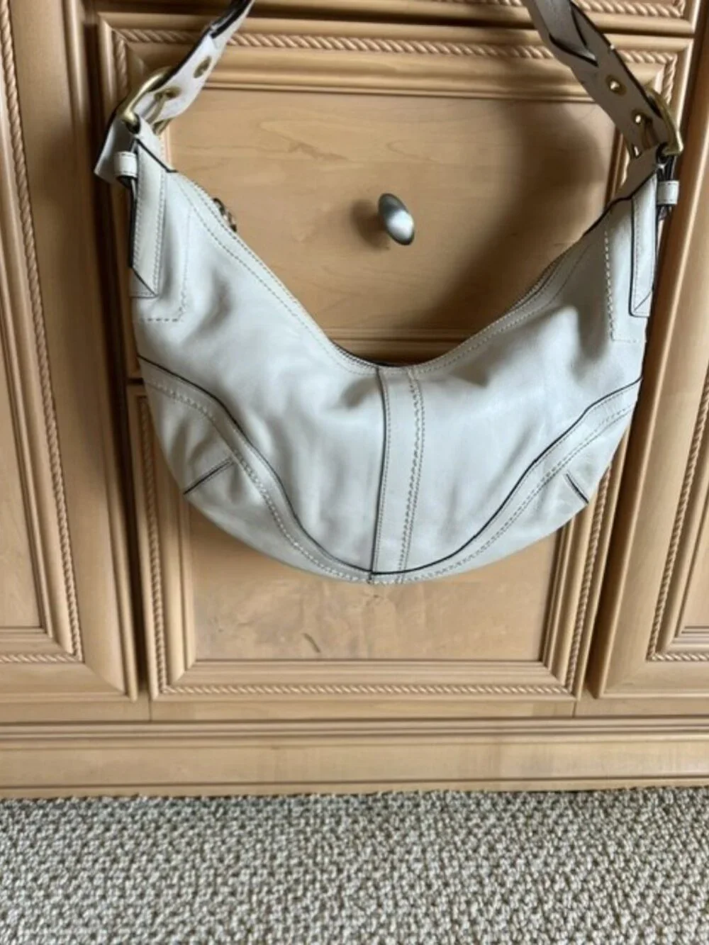 Coach Ivory Soho Hobo Handbag